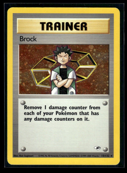 Brock 15/132 - Gym Heroes  - Rare Holo
