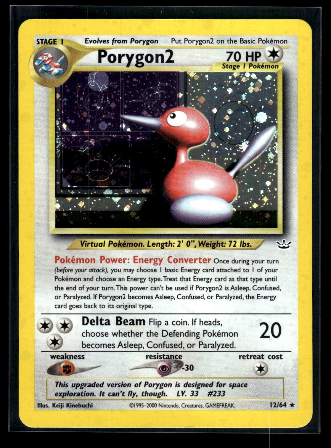 Porygon2 12/64 - Neo Revelation  - Rare Holo