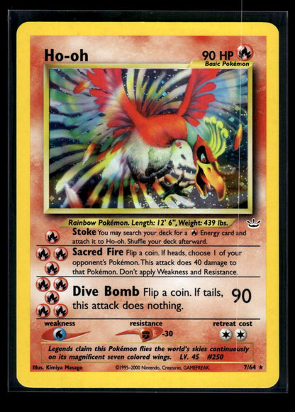 Ho-oh 7/64 - Neo Revelation  - Rare Holo