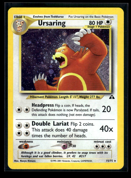 Ursaring 15/75 - Neo Discovery  - Rare Holo