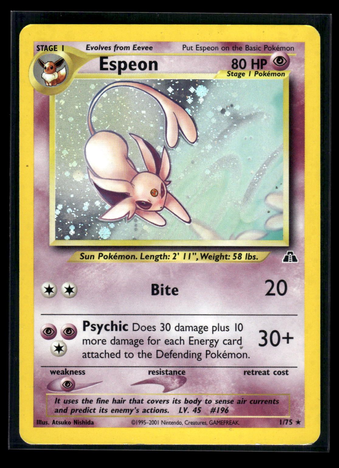 Espeon 1/75 - Neo Discovery  - Rare Holo