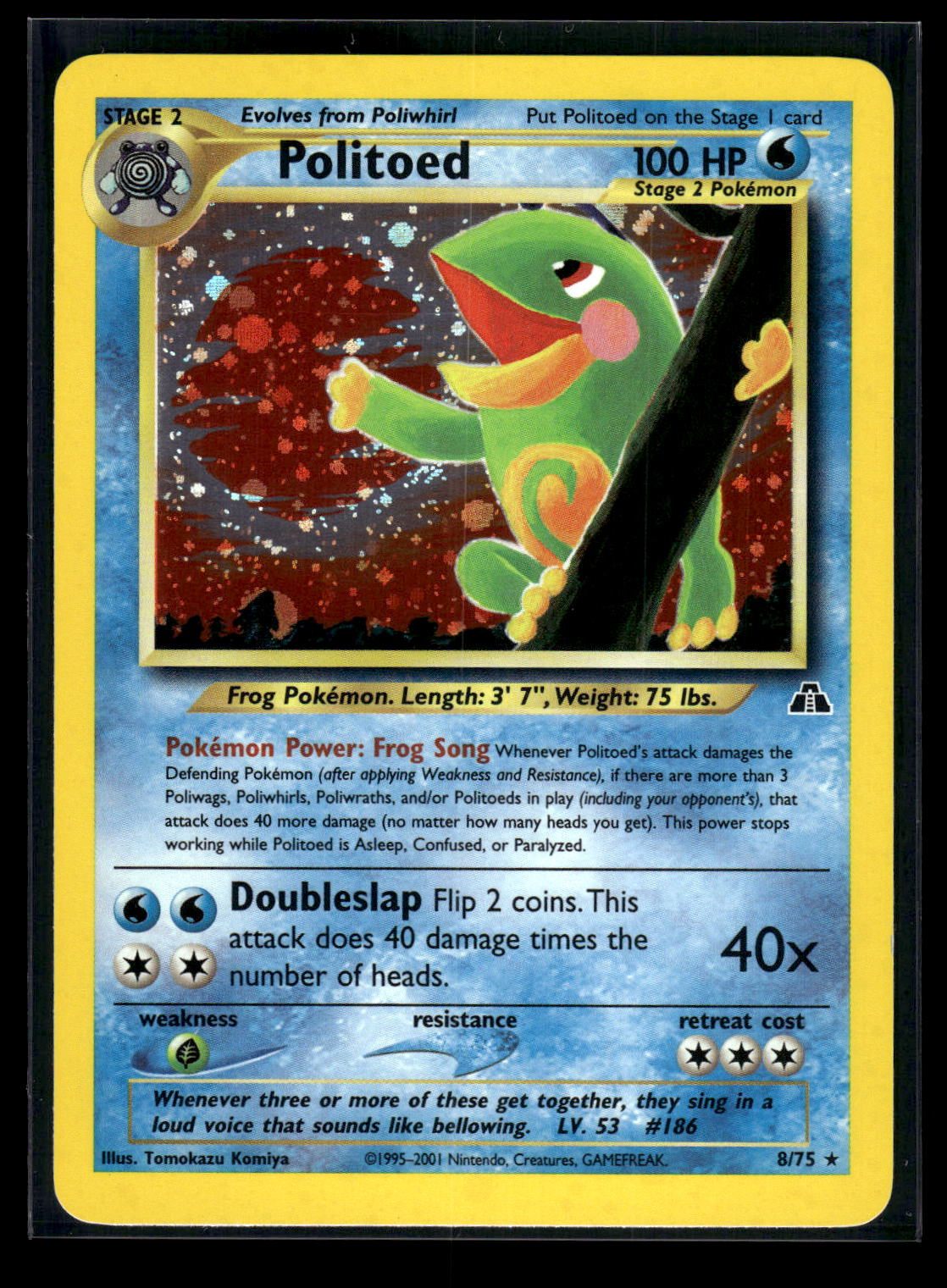 Politoed 8/75 - Neo Discovery  - Rare Holo