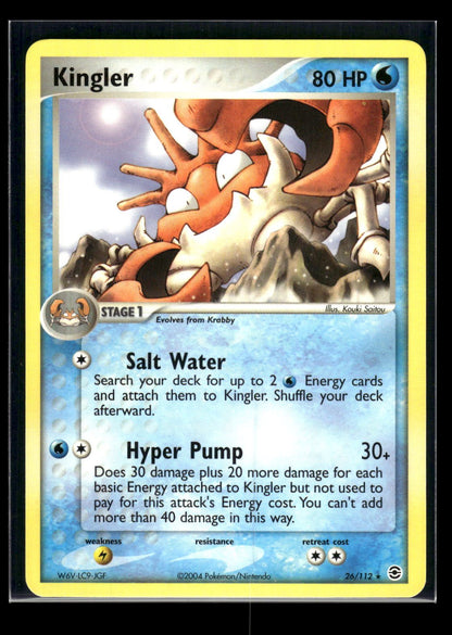 Kingler 26/112 - FireRed & LeafGreen  - Rare