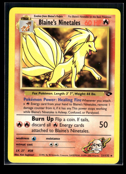 Blaine's Ninetales 21/132 - Gym Challenge  - Rare