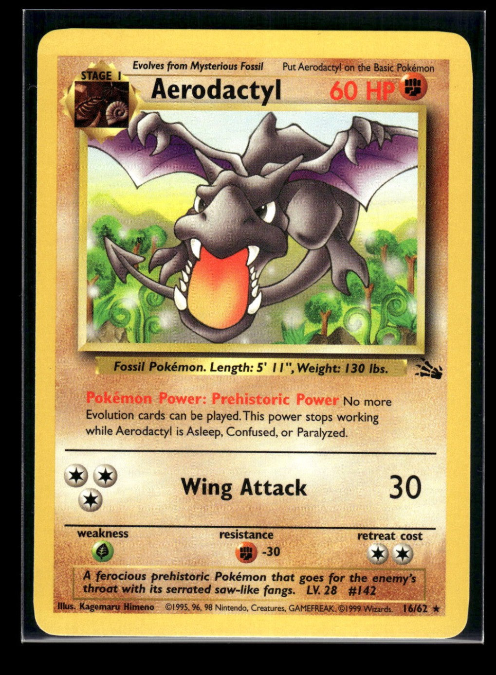 Aerodactyl 16/62 - Fossil  - Rare