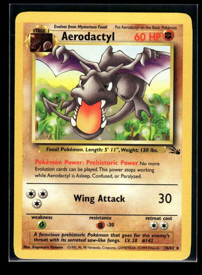 Aerodactyl 16/62 - Fossil  - Rare