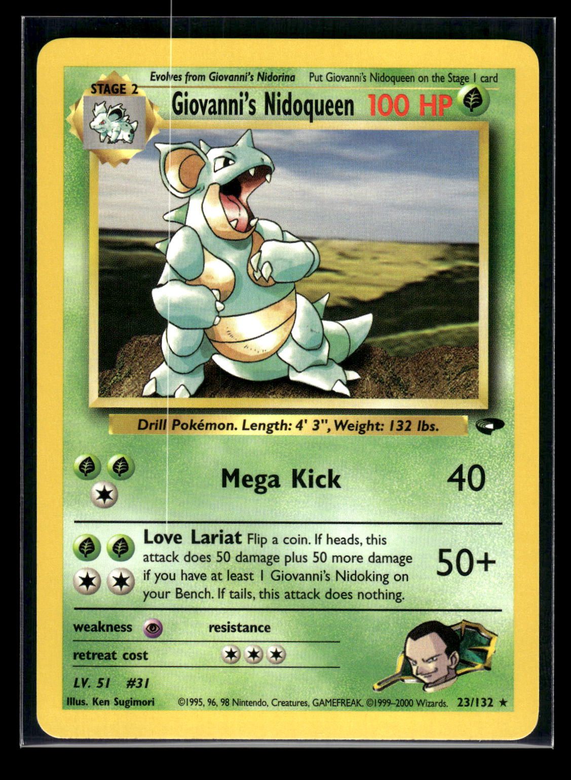Giovanni's Nidoqueen 23/132 - Gym Challenge  - Rare