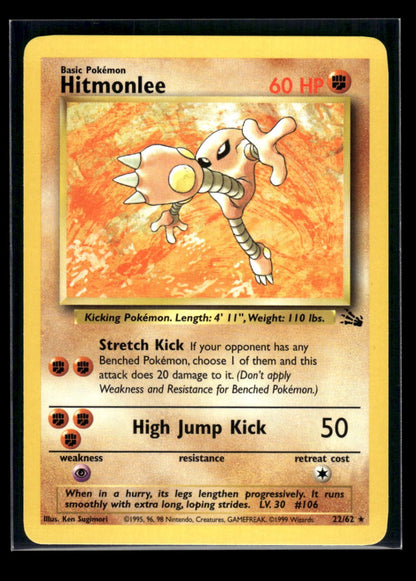 Hitmonlee 22/62 - Fossil  - Rare