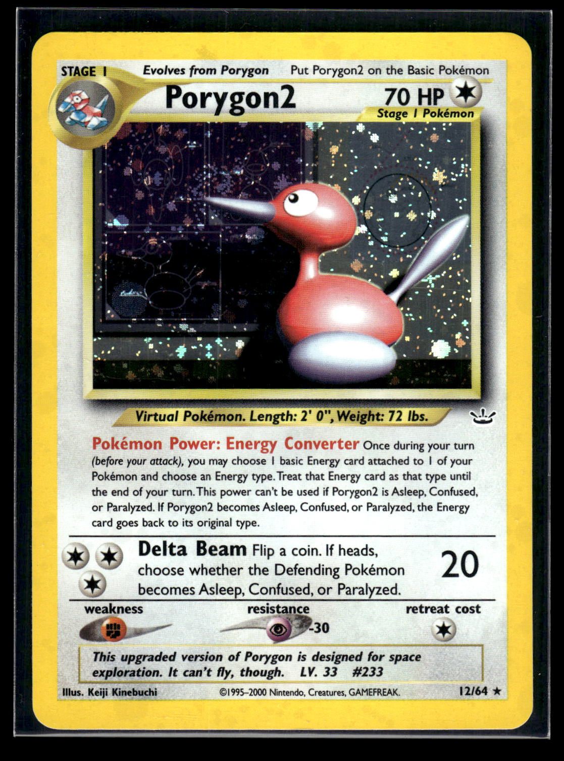 Porygon2 12/64 - Neo Revelation  - Rare Holo