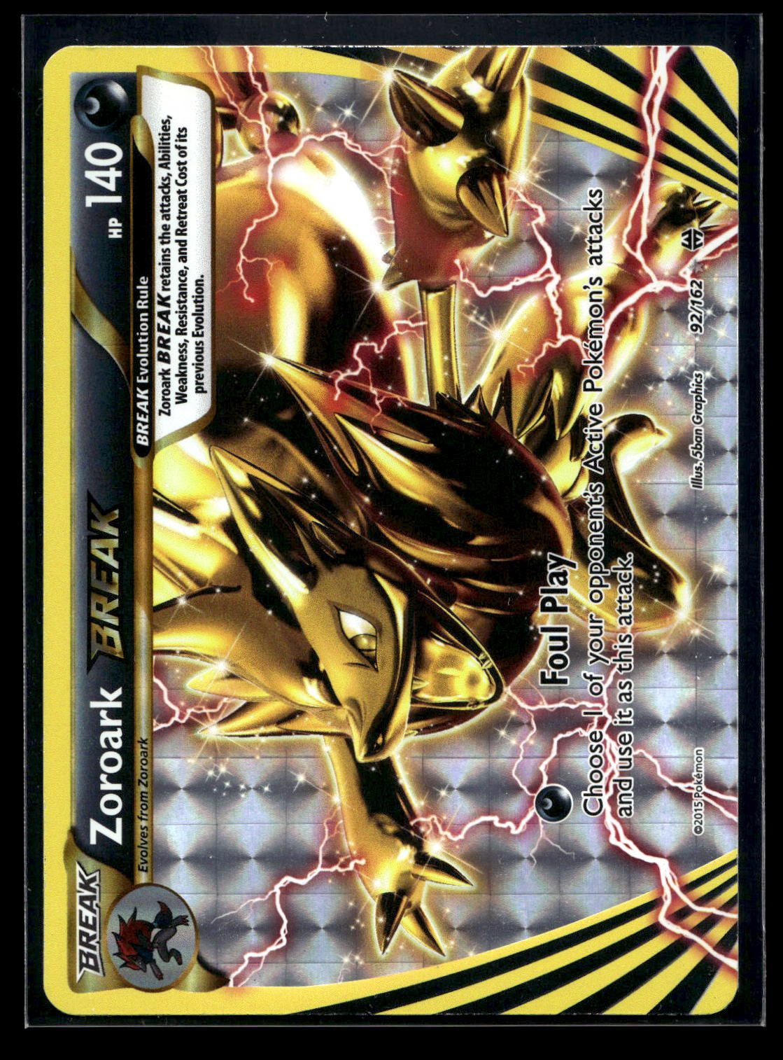 Zoroark BREAK 92/162 - BREAKthrough - Rare BREAK