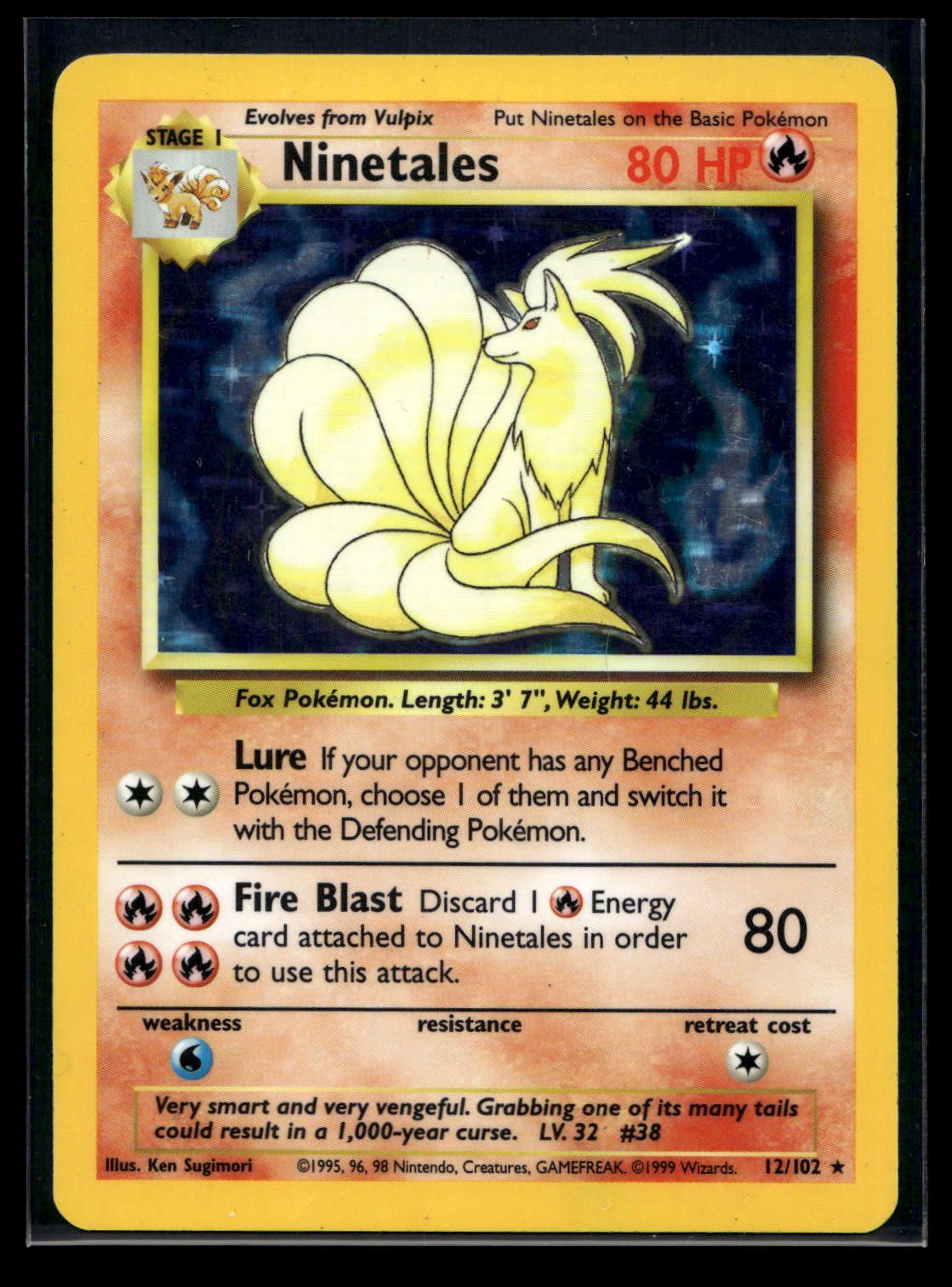 Ninetales 12/102 - Base - Rare Holo