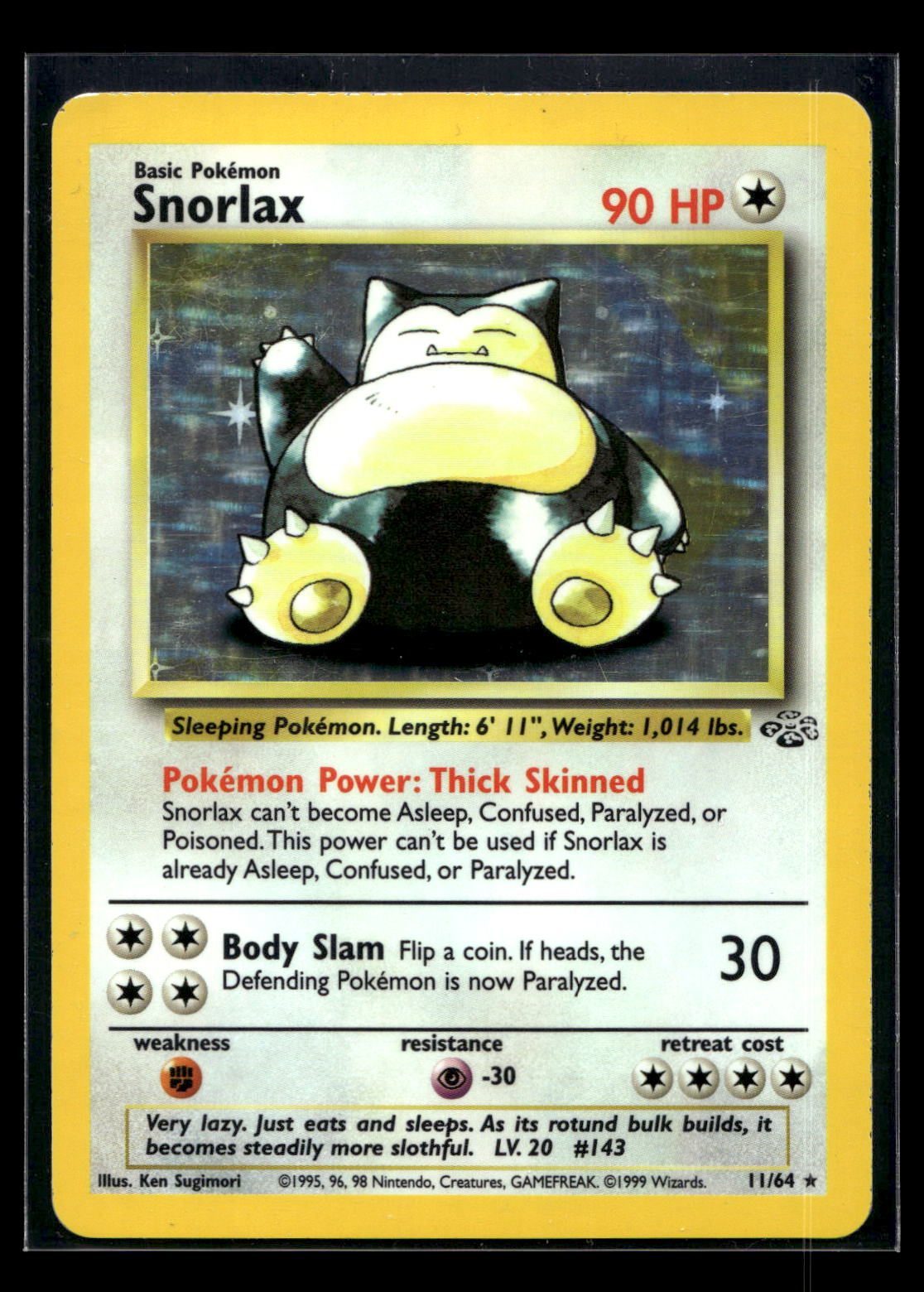 Snorlax 11/64 - Jungle - Rare Holo