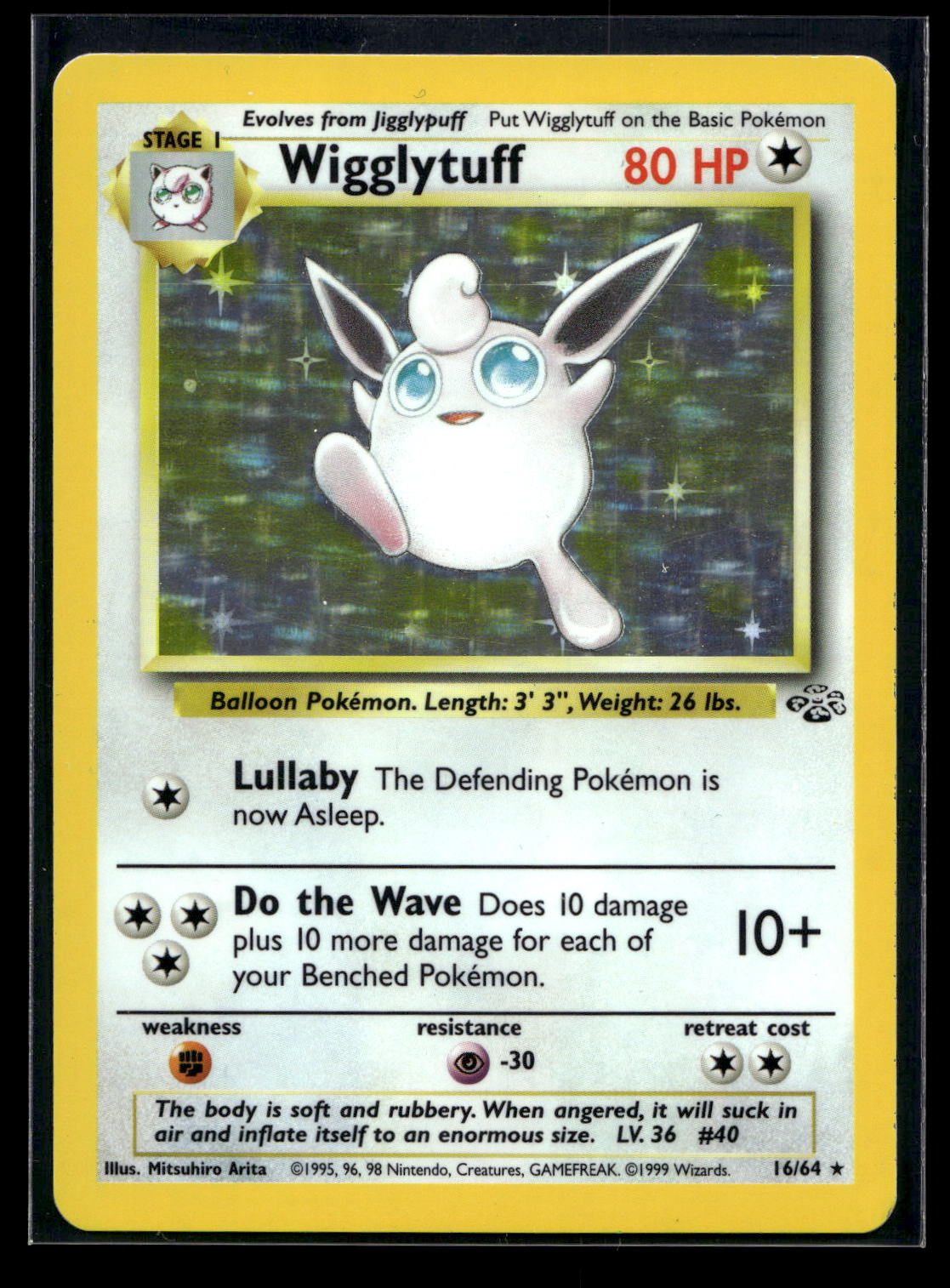 Wigglytuff 16/64 - Jungle - Rare Holo