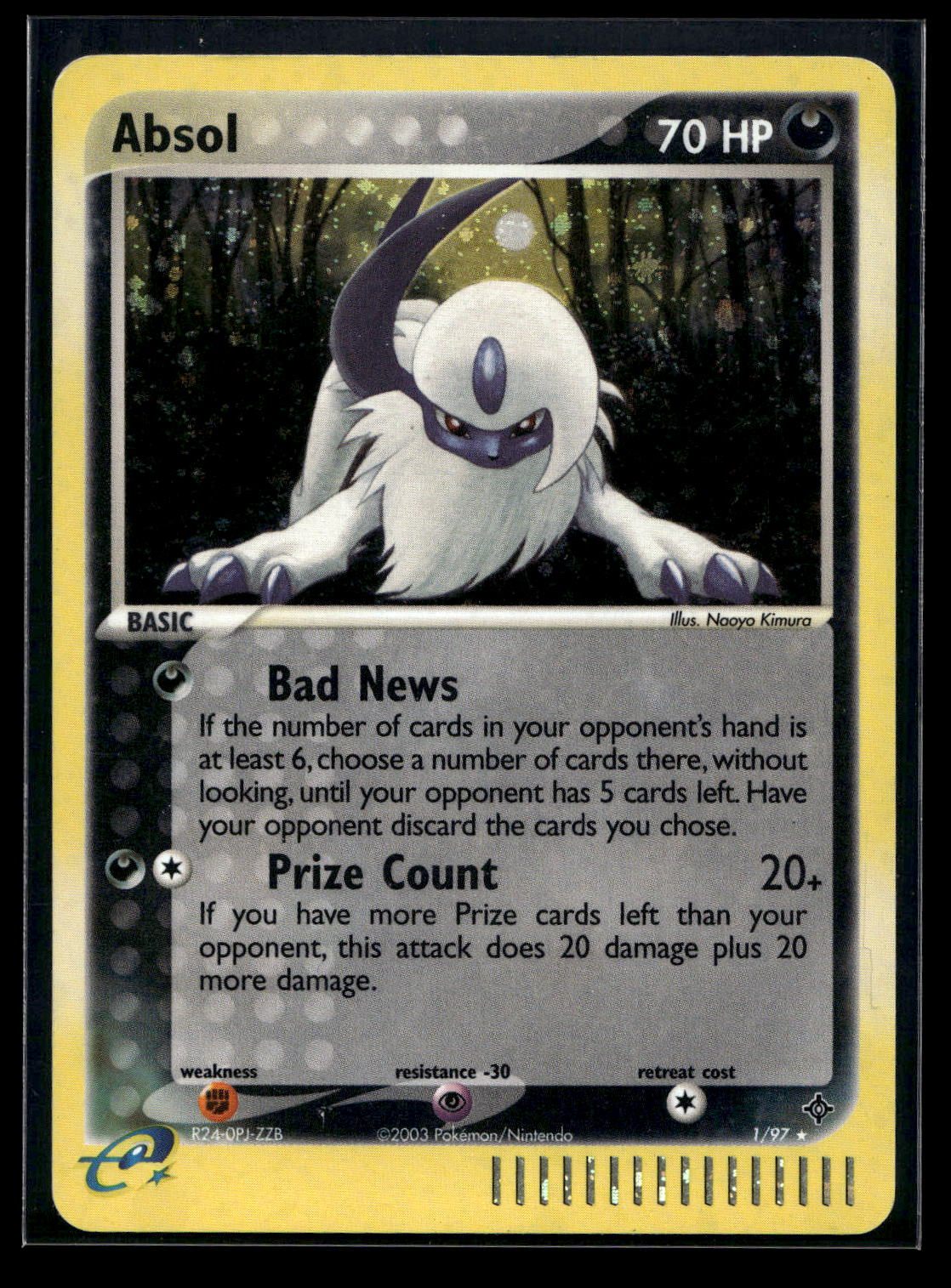 Absol 1/97 - Dragon - Rare Holo