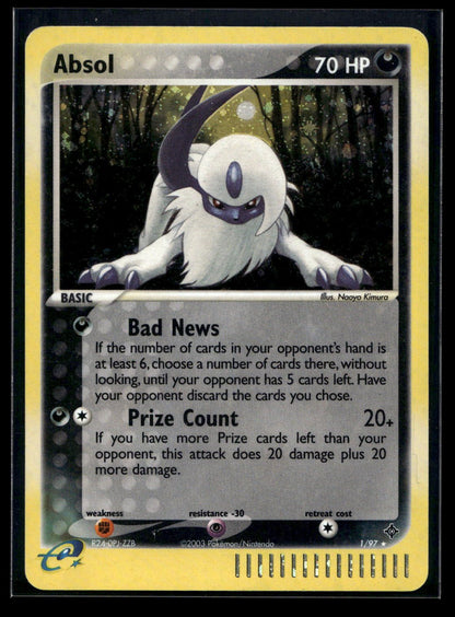 Absol 1/97 - Dragon - Rare Holo