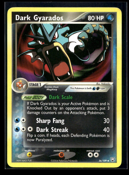 Dark Gyarados 36/109 - Team Rocket Returns - Uncommon