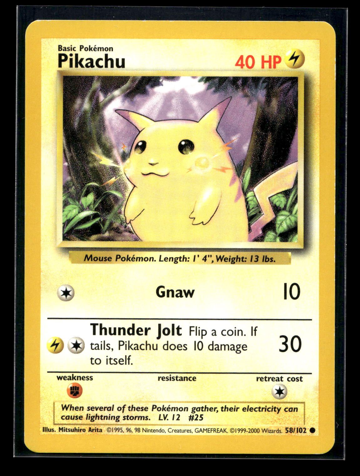Pikachu - 4th Print 1999-2000 58/102 - Base - Common