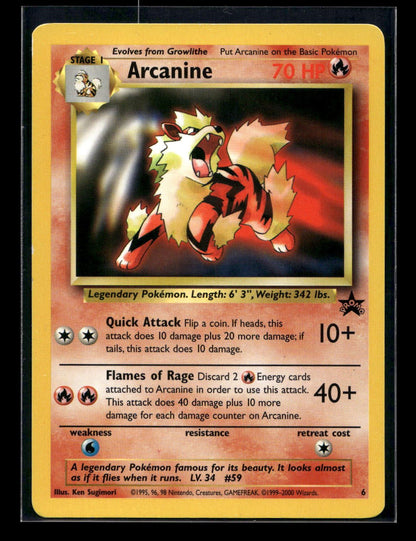 Arcanine 6 - Wizards Black Star Promos - Promo