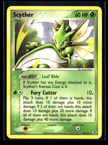 Scyther 29/112 - FireRed & LeafGreen - Rare