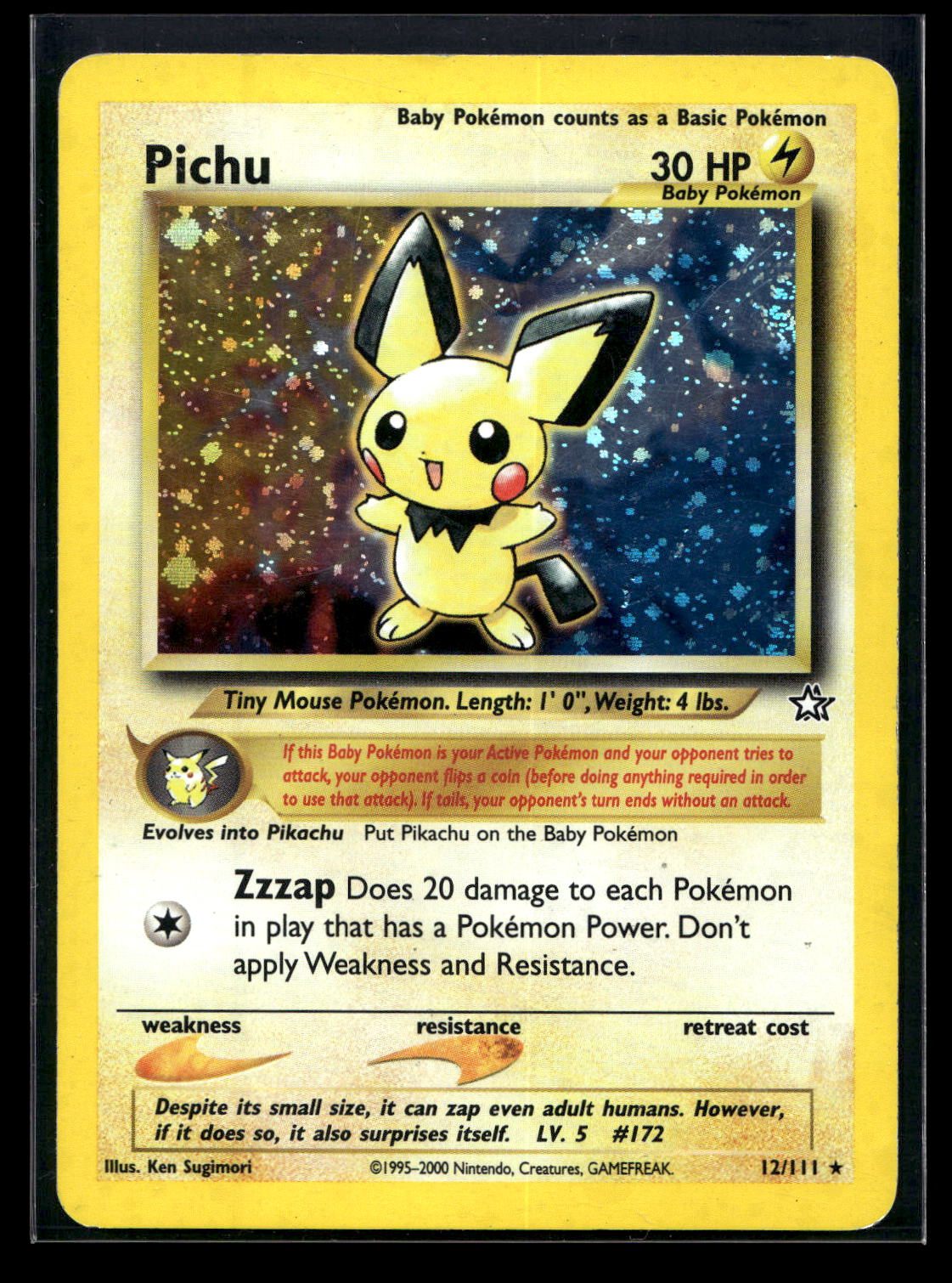 Pichu 12/111 - Neo Genesis - Rare Holo