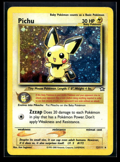 Pichu 12/111 - Neo Genesis - Rare Holo
