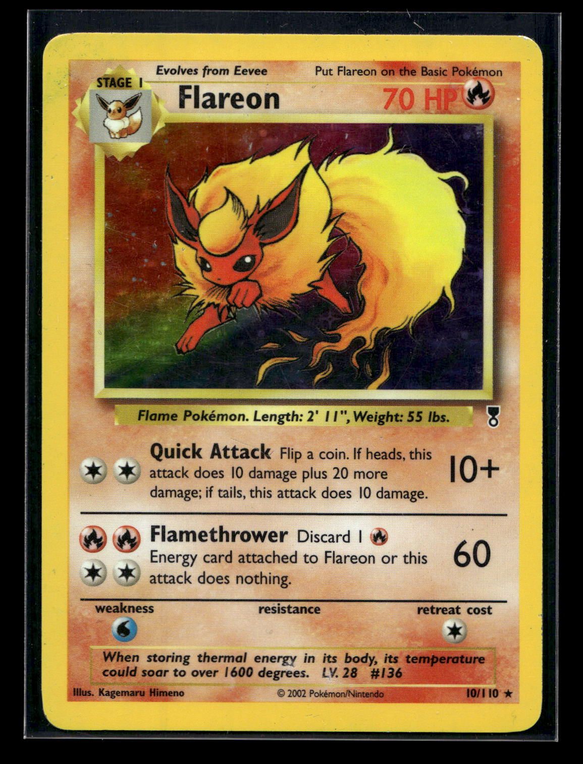 Flareon 10/110 - Legendary Collection - Rare Holo