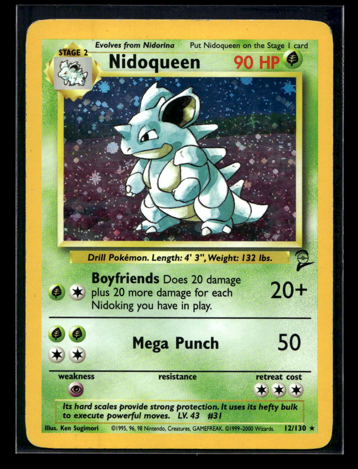 Nidoqueen 12/130 - Base Set 2 - Rare Holo