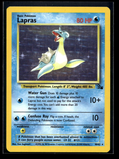 Lapras 10/62 - Fossil - Rare Holo