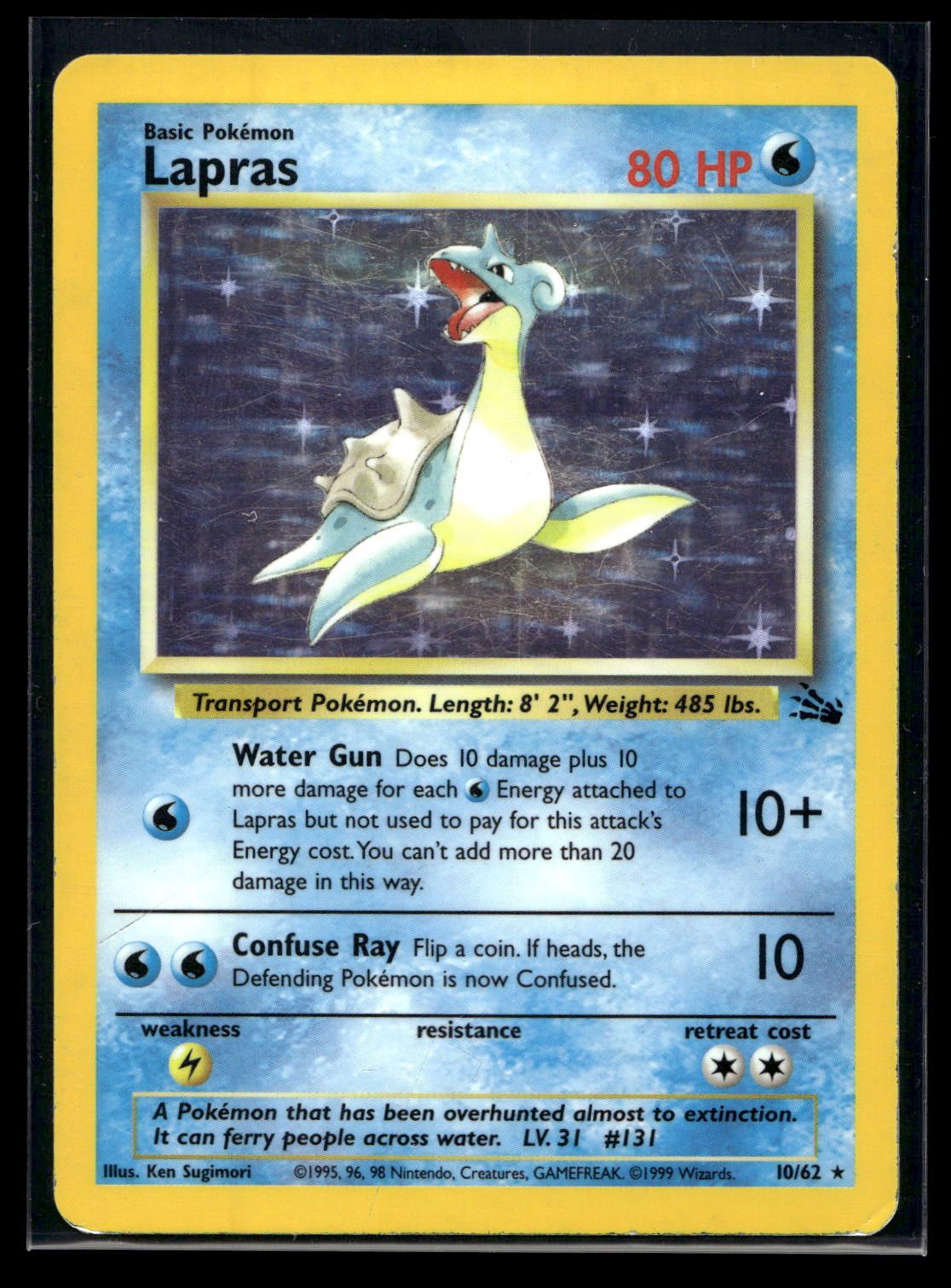 Lapras 10/62 - Fossil - Rare Holo
