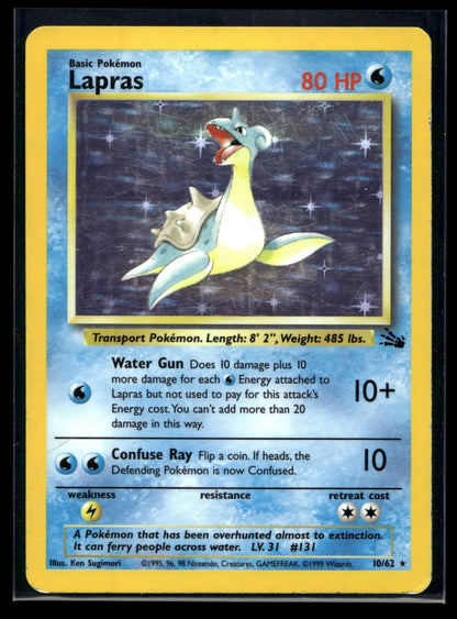 Lapras 10/62 - Fossil - Rare Holo
