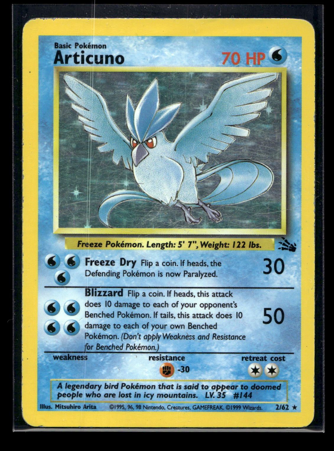 Articuno 2/62 - Fossil - Rare Holo