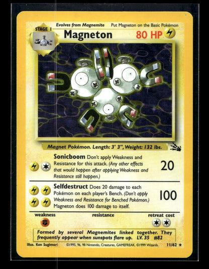 Magneton 11/62 - Fossil - Rare Holo
