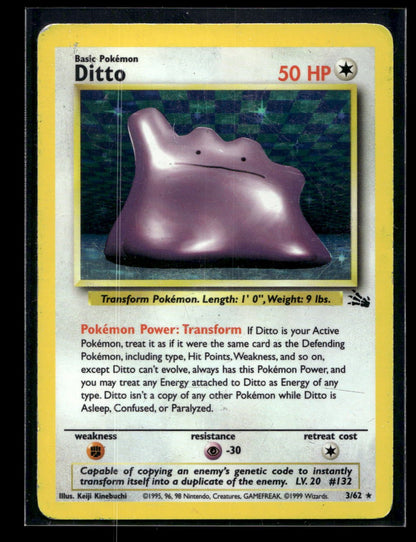 Ditto 3/62 - Fossil - Rare Holo