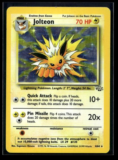 Jolteon 4/64 - Jungle - Rare Holo