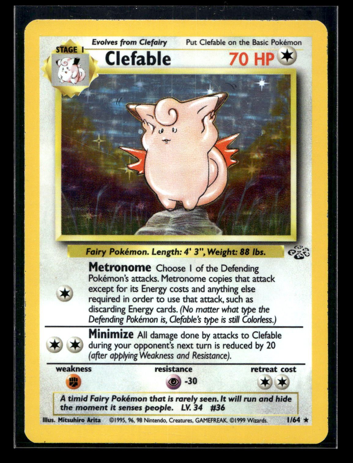 Clefable 1/64 - Jungle - Rare Holo