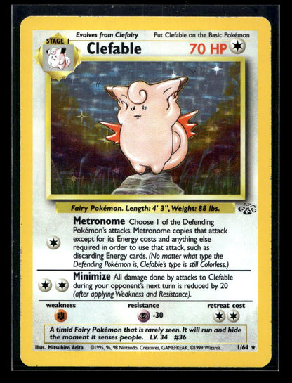 Clefable 1/64 - Jungle - Rare Holo
