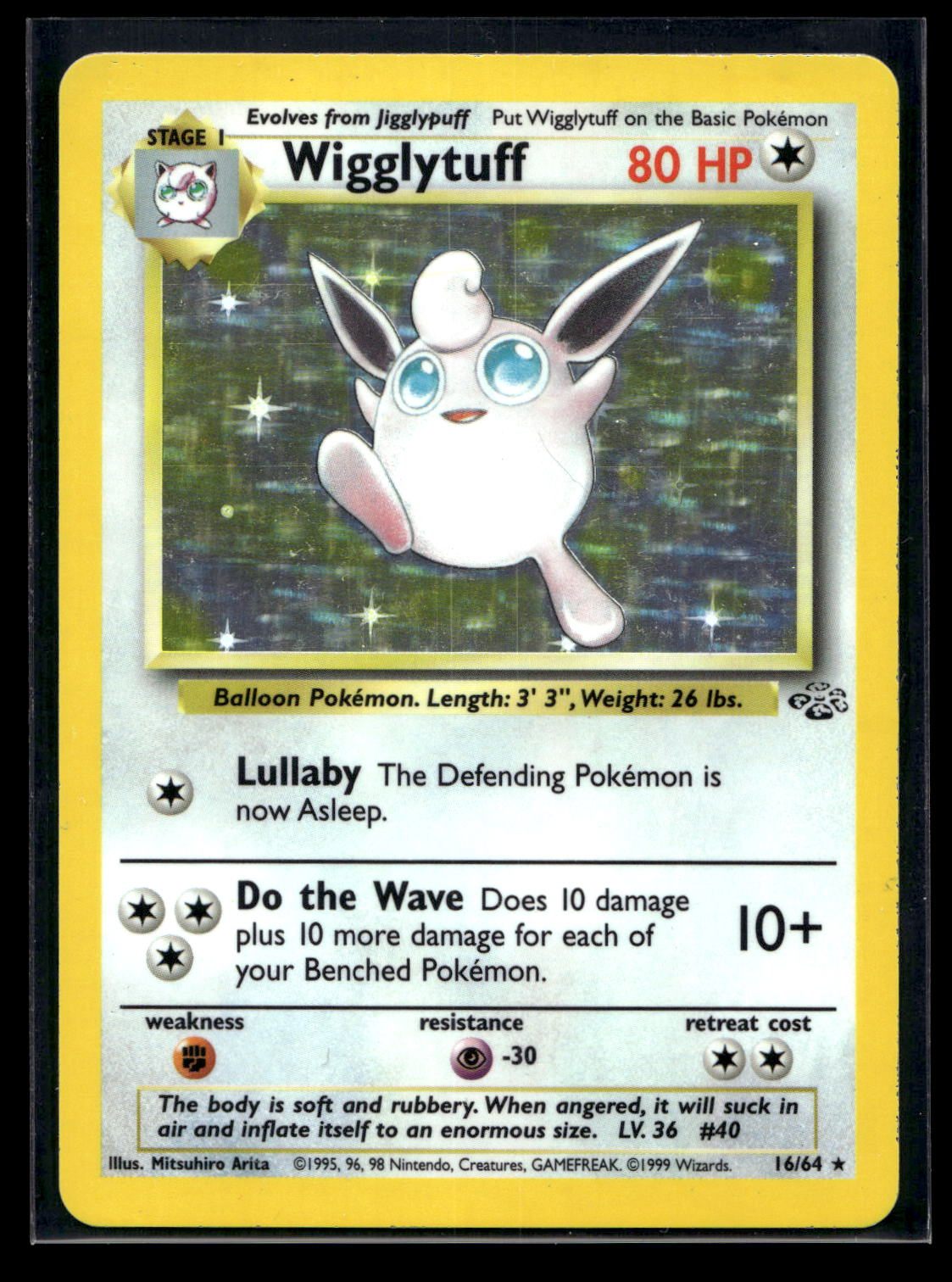 Wigglytuff 16/64 - Jungle - Rare Holo