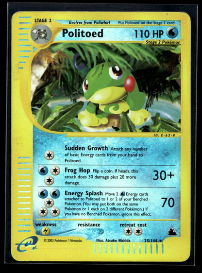 Politoed 25/144 Reverse Holo - Skyridge - Rare