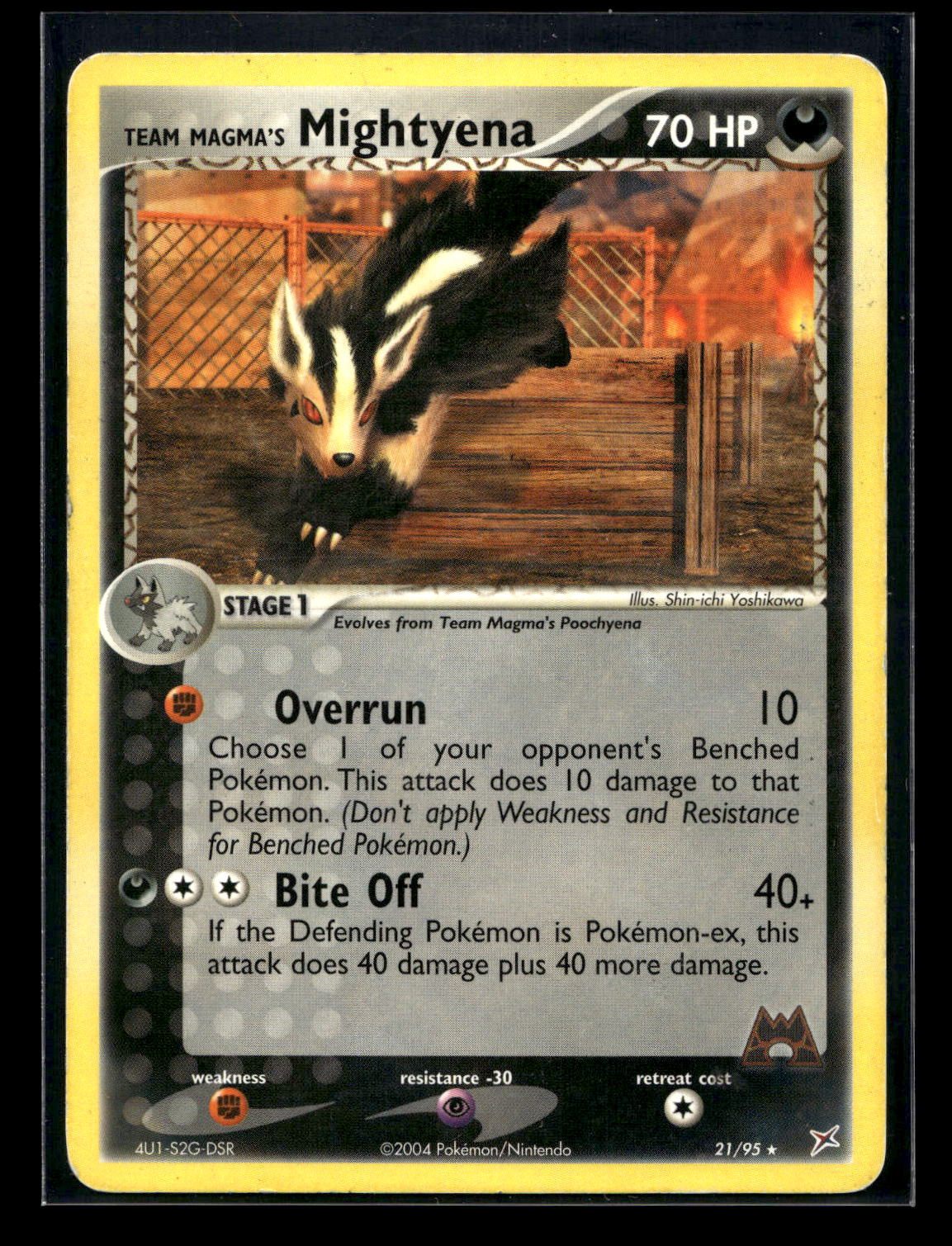 Team Magma's Mightyena 21/95 - Team Magma vs Team Aqua - Rare