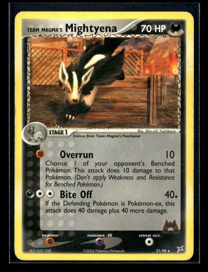 Team Magma's Mightyena 21/95 - Team Magma vs Team Aqua - Rare