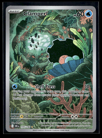 Clamperl 195/182 - Destined Rivals - Illustration Rare