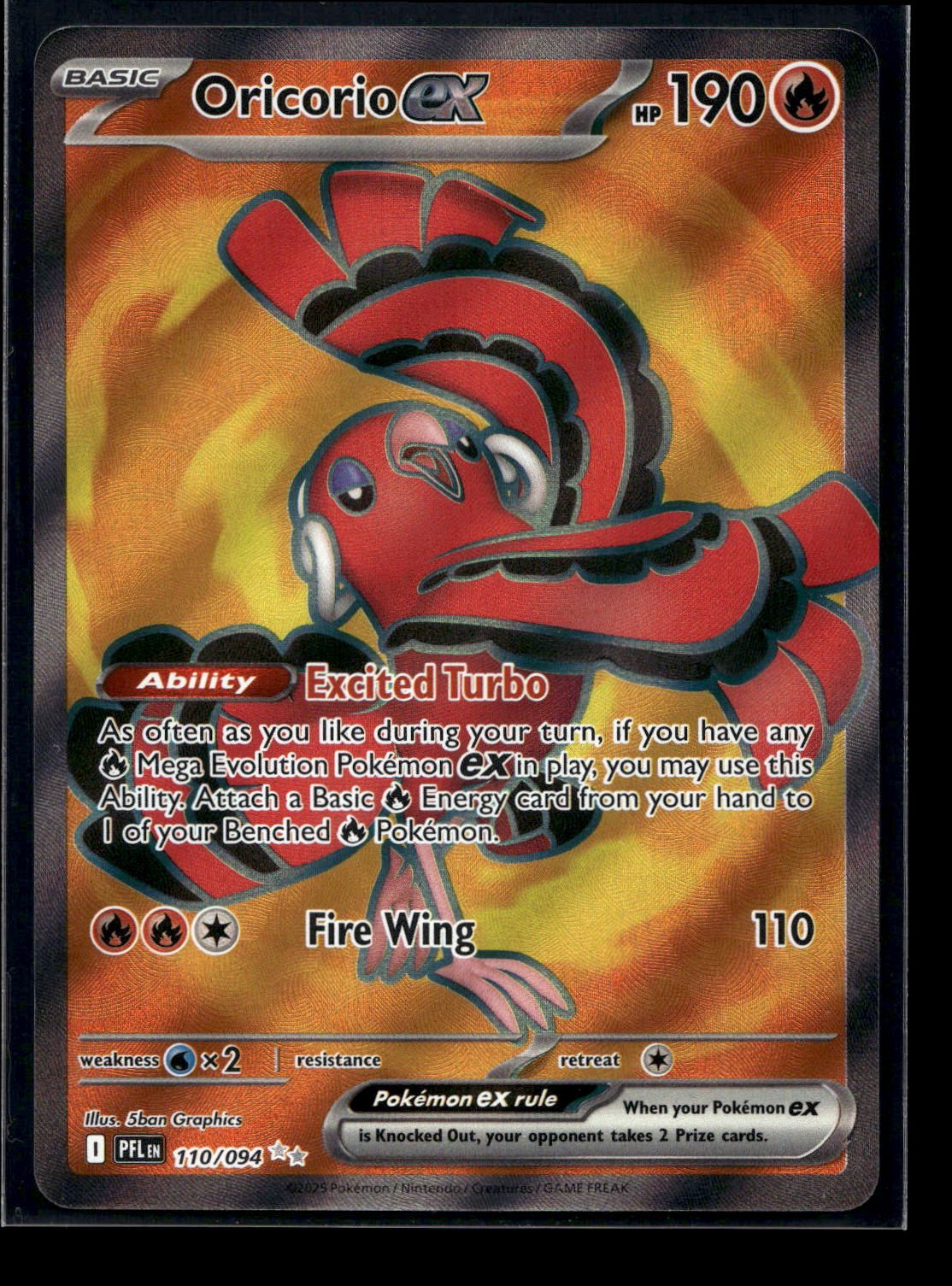 Oricorio ex 110/094 - Phantasmal Flames - Ultra Rare