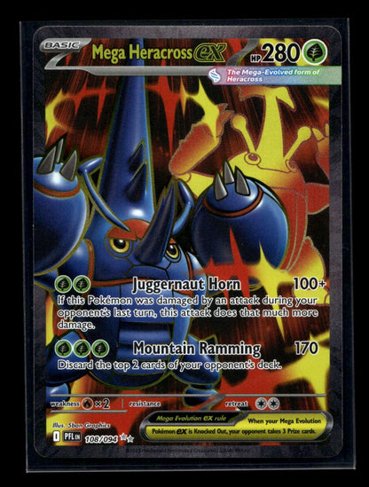 Mega Heracross ex 108/094 - Phantasmal Flames - Ultra Rare