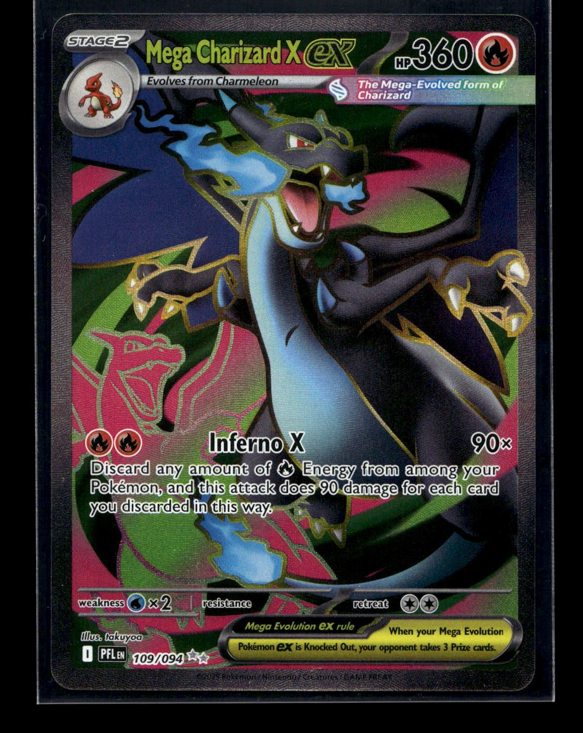 Mega Charizard X ex 109/094 - Phantasmal Flames - Ultra Rare