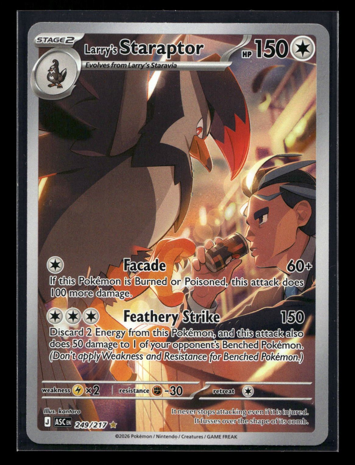 Larry's Staraptor 249/217 - Ascended Heroes - Illustration Rare