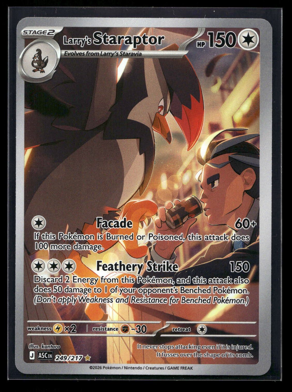 Larry's Staraptor 249/217 - Ascended Heroes - Illustration Rare
