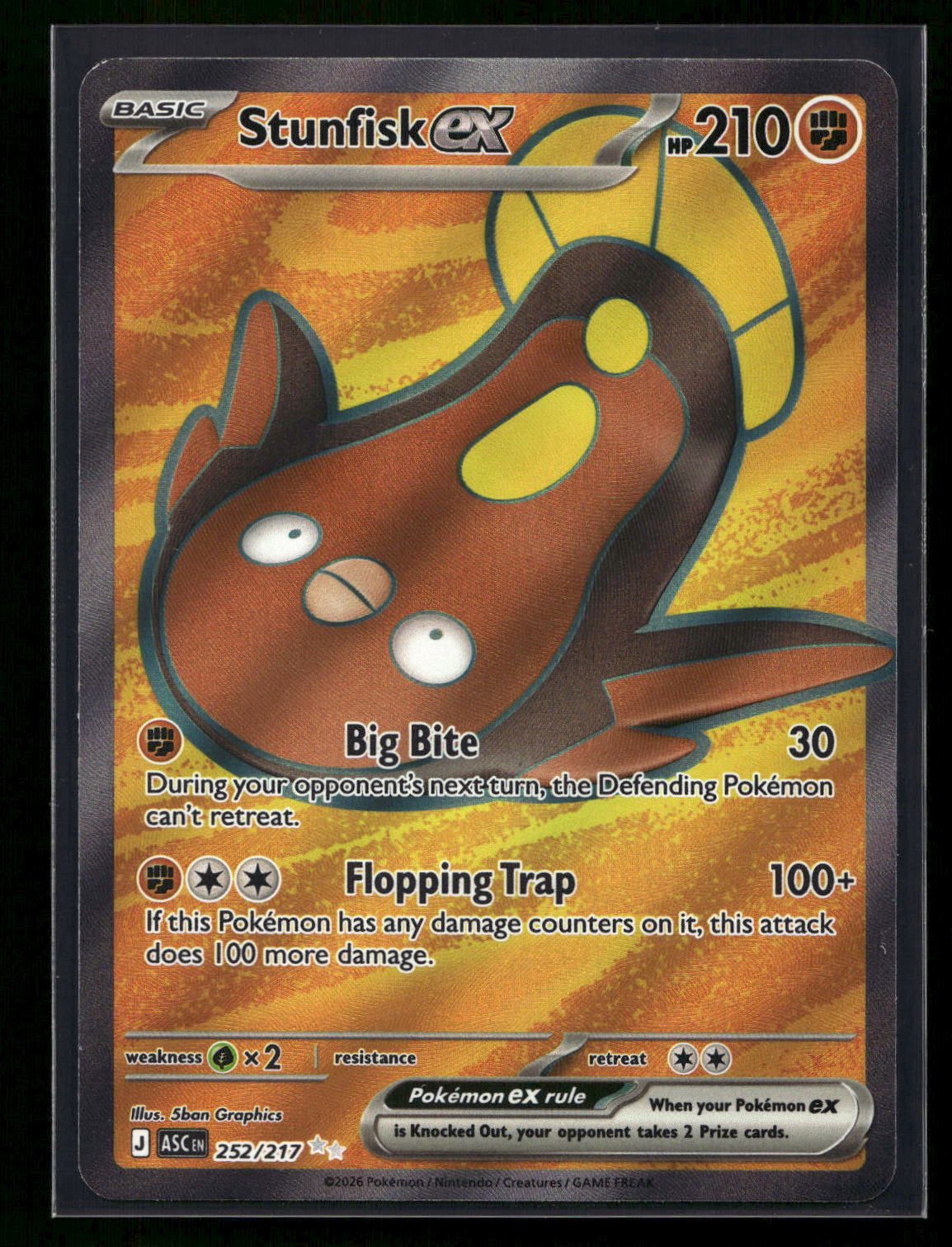 Stunfisk ex 252/217 - Ascended Heroes - Ultra Rare