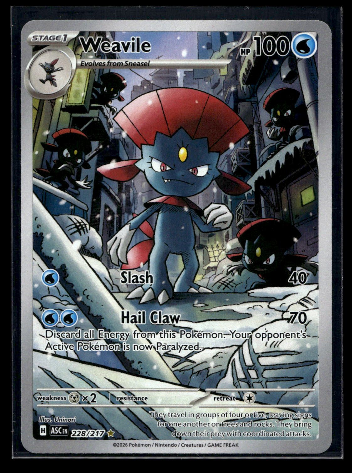 Weavile 228/217 - Ascended Heroes - Illustration Rare