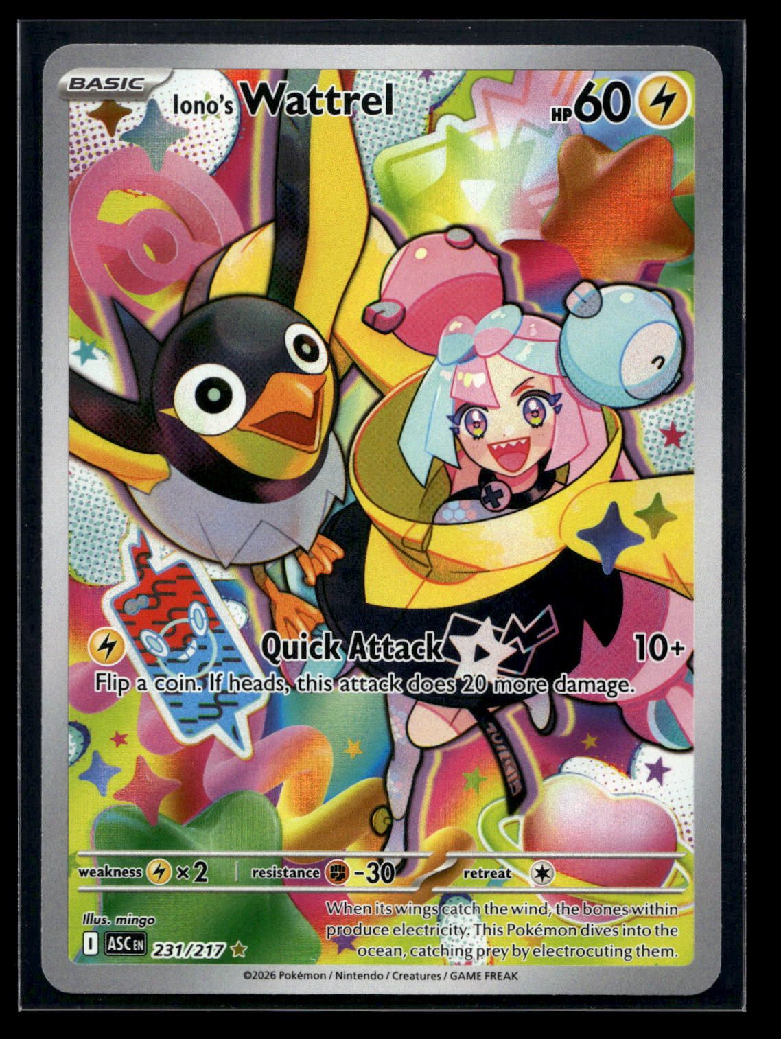 Iono's Wattrel 231/217 - Ascended Heroes - Illustration Rare