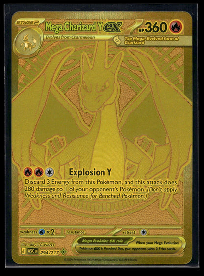 Mega Charizard Y ex 294/217 - Ascended Heroes - Mega Hyper Rare